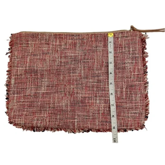 BANANA‎ REPUBLIC Large Multicolor Tweed Pink Tablet Wristlet Clutch Purse NWT - Picture 4 of 9